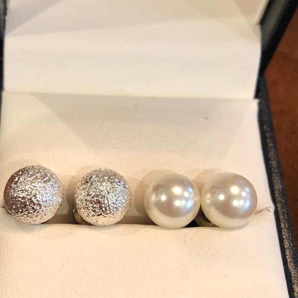 Hudson's Bay Sparkle Studs & Pearl Studs Earring Sets. - Picture 2 of 3